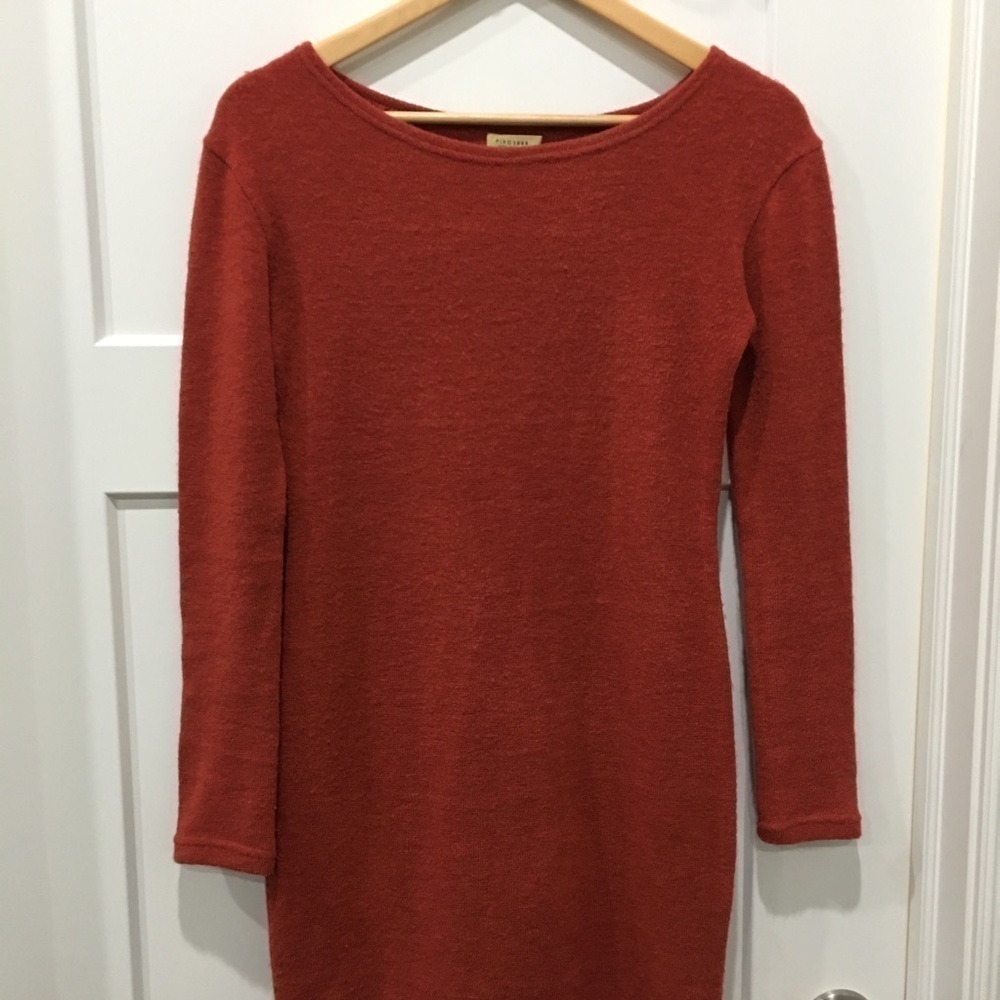 𝅺piko 1988 Burnt orange rust sweater dress size medium